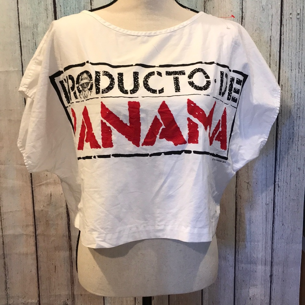 ❤️VINTAGE Panama Jack crop top large cotton